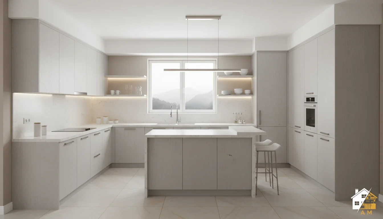 مطابخ حي المنهل والربوة والضباب أبها — خامات تقاوم رطوبة أبها