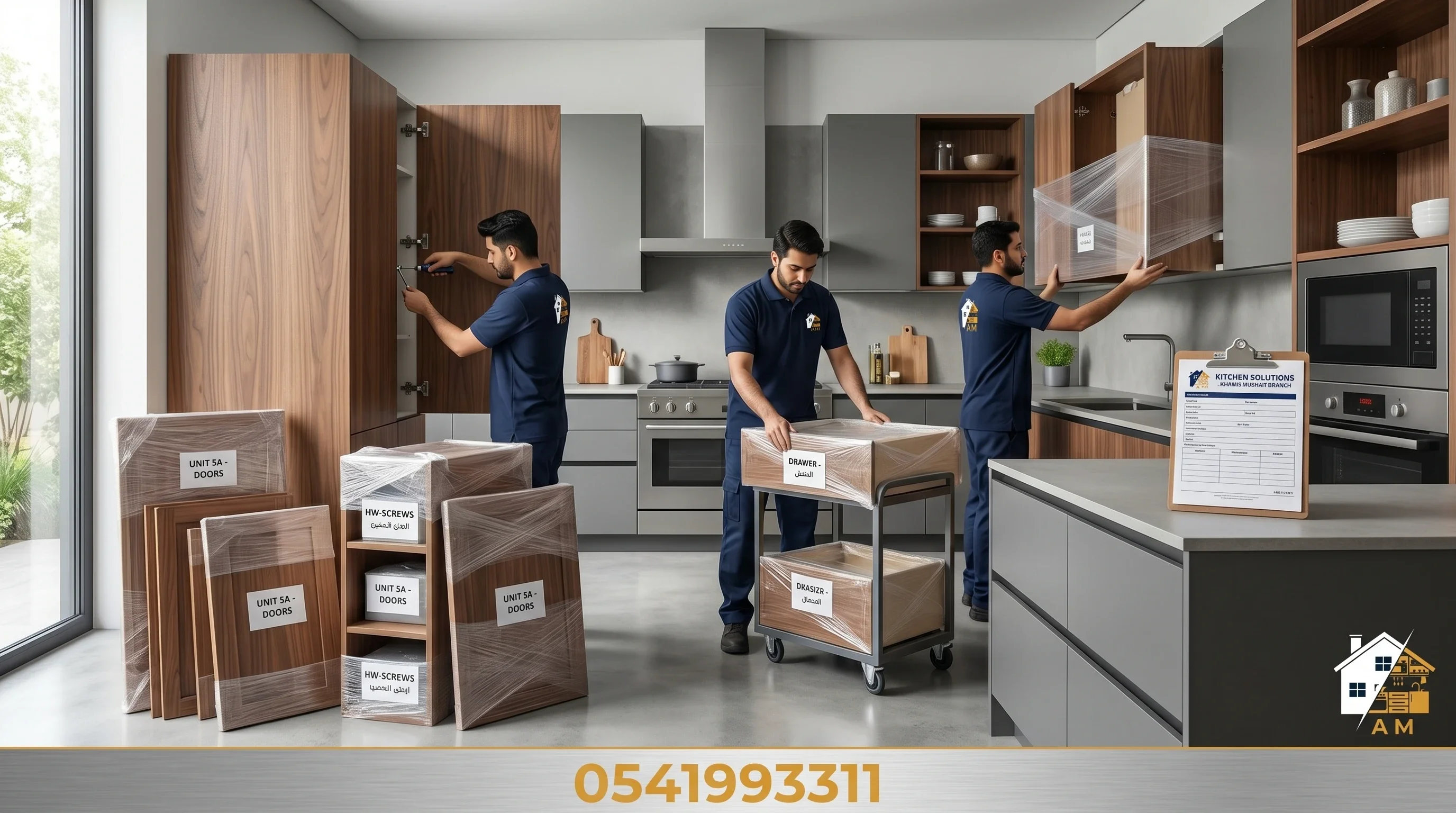 نقل مطابخ خميس مشيط — فك وتركيب احترافي — الماسة الألمانية